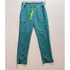 FIGS Yola Skinny Scrub Pants Womens XSP Teal Green Healthcare Nursing